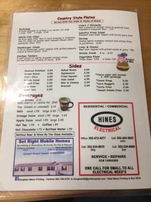 Menu photo 7 Bev's Burger Cafe High Springs, FL