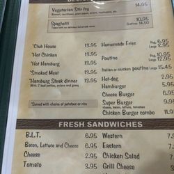 La Source - Sandwich menu