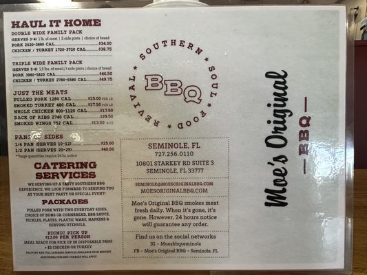 Menu photo 2 Moe's Original BBQ Seminole, FL Menu photo 2 Moe's Original BBQ Seminole, FL