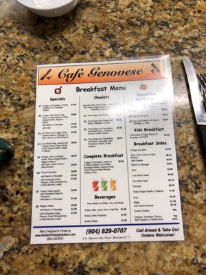 Menu photo 7 Cafe Genovese Saint Johns, FL