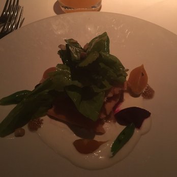 A.R. Valentien - Smoked trout, an absolute must and the best thing we had - New American Near Me - La Jolla, California