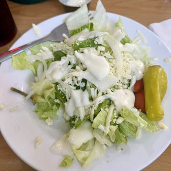 Decaro's - side salad with blue cheese dressing - Pizza Near Me - Alton, Illinois Decaro's - side salad with blue cheese dressing - Pizza Near Me - Alton, Illinois