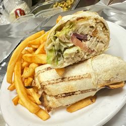 Wraps Available and they come with Fries