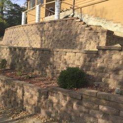 Retaining Wall Specialists - Awaiting deck.
