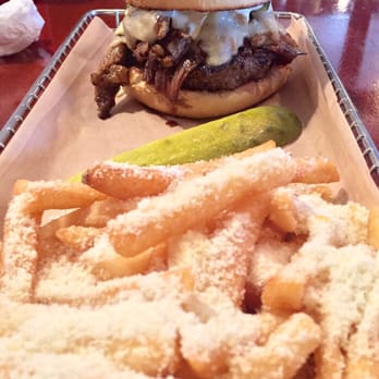 Hops Burger Bar - Cuban Cow, Truffle Oil & Parmesan Fries - Burgers Near Me - Greensboro, North Carolina Hops Burger Bar - Cuban Cow, Truffle Oil & Parmesan Fries - Burgers Near Me - Greensboro, North Carolina