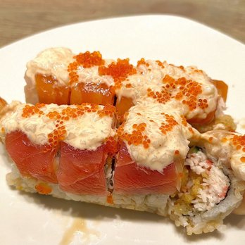 Sushi Ramen House - Rocky Mountain. Inside: crunchy tempura shrimp and imitation crab. On top: salmon, tuna, yellowtail, scallop, tobiko (roe). Get. This. - Ramen Near Me - Laguna Hills, California Sushi Ramen House - Rocky Mountain. Inside: crunchy tempura shrimp and imitation crab. On top: salmon, tuna, yellowtail, scallop, tobiko (roe). Get. This. - Ramen Near Me - Laguna Hills, California