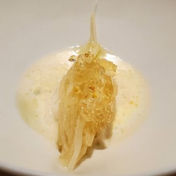 Kiln - The Kiln Tasting Menu ($285) - Geoduck Clam: white turnip, white peach, elderflower - New American Near Me - San Francisco, California Kiln - The Kiln Tasting Menu ($285) - Geoduck Clam: white turnip, white peach, elderflower - New American Near Me - San Francisco, California