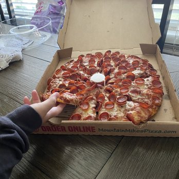 Mountain Mike's Pizza - Large Pepperoni pizza - Pizza Near Me - Highland, California Mountain Mike's Pizza - Large Pepperoni pizza - Pizza Near Me - Highland, California