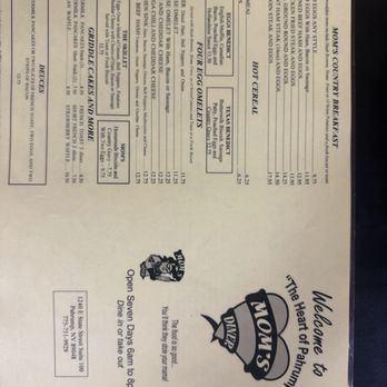 Mom's Diner - menu - Diners Near Me - Pahrump, Nevada Mom's Diner - menu - Diners Near Me - Pahrump, Nevada