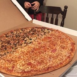 Maddy's Pizza Palace - Half pepperoni and cheese, half loaded!!!