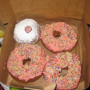 Knead Doughnuts - birthday cake and raspberry cream filled - Donuts Near Me - Providence, Rhode Island Knead Doughnuts - birthday cake and raspberry cream filled - Donuts Near Me - Providence, Rhode Island