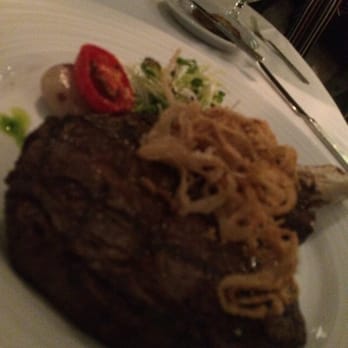 The Grove Steakhouse - 32 oz. Bone-in Rib Eye! Fred Flinstone would approve...huge! - Steakhouses Near Me - Alpine, California