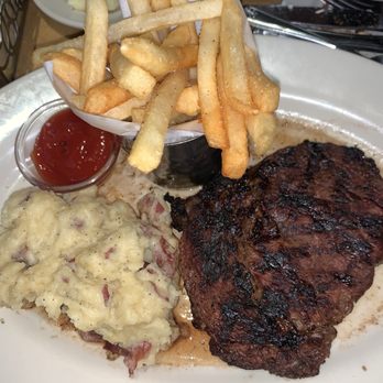 The Cheesecake Factory - Grilled Rib-Eye Steak Mashed Potatoes French Fries - American Near Me - St. Louis, Missouri The Cheesecake Factory - Grilled Rib-Eye Steak Mashed Potatoes French Fries - American Near Me - St. Louis, Missouri