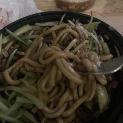 Saba's Grill & Wok - Dan Dan noodles with beef