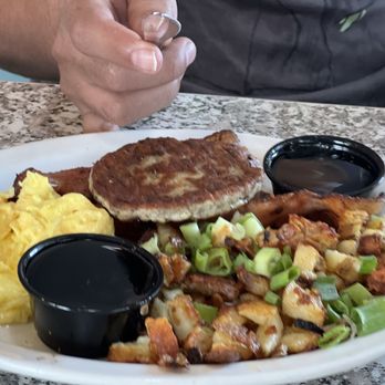 The Original Mels - That's his... I forgot to take my vegetarian omelette!! Yikes, it was very good!! - Diners Near Me - Sacramento, California The Original Mels - That's his... I forgot to take my vegetarian omelette!! Yikes, it was very good!! - Diners Near Me - Sacramento, California