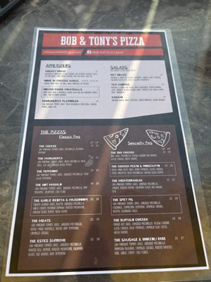 Menu photo 1 Bob & Tony's Pizza Estes Park, CO