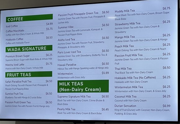 Menu photo 4 Wada Boba Tea Garner, NC