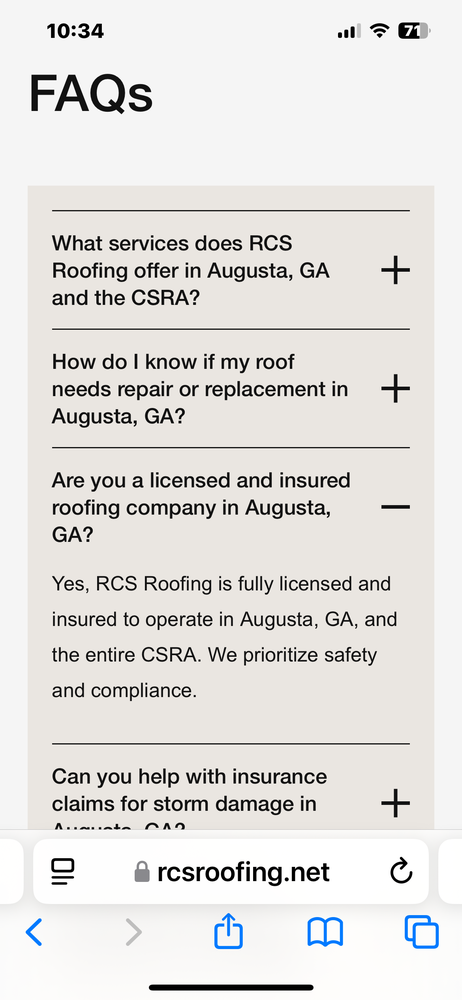 Slide of RCS Roofing