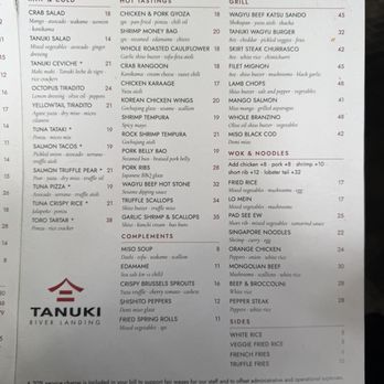 Tanuki River Landing - Menu - Japanese Near Me - Miami, Florida