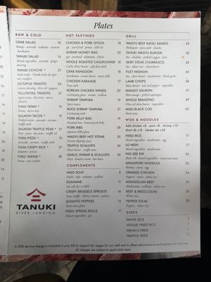 Menu photo 6 Tanuki River Landing Miami, FL