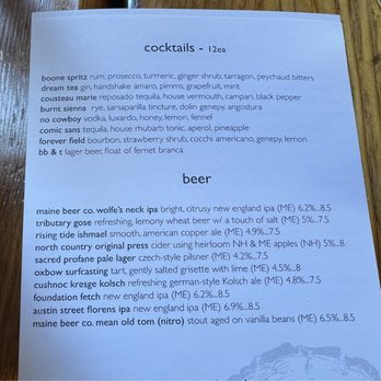 The Black Birch - Adult beverage menu - New American Near Me - Kittery, Maine The Black Birch - Adult beverage menu - New American Near Me - Kittery, Maine