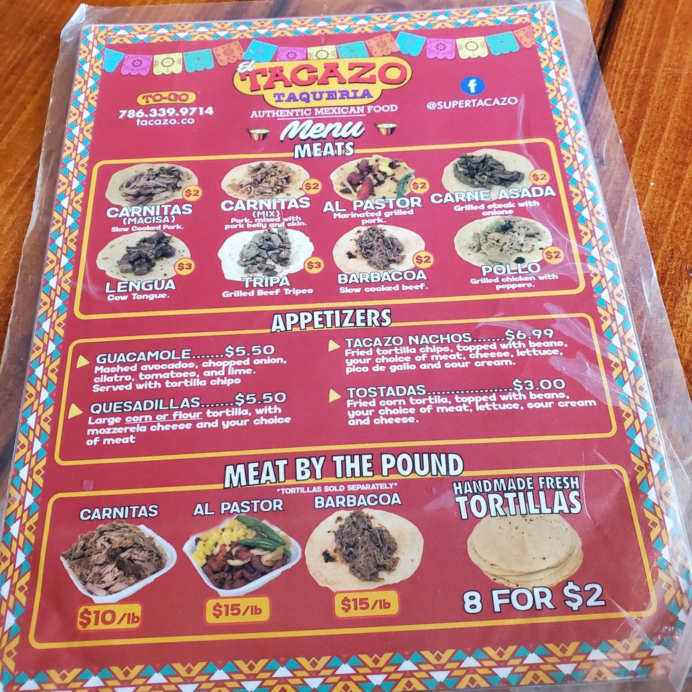 El Tacazo - Menu - Mexican Near Me - Florida City, Florida El Tacazo - Menu - Mexican Near Me - Florida City, Florida
