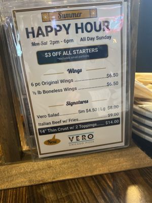 Menu photo 4 Vero Chicago Pizza Chandler, AZ