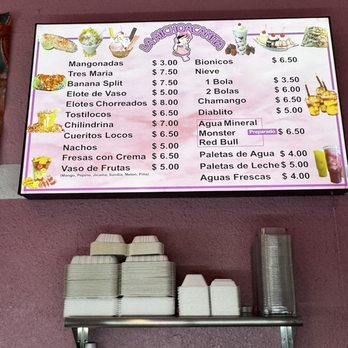 La Michoacanita - Menu - Ice Cream & Frozen Yogurt Near Me - Denver, Colorado