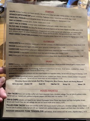 Menu photo 8 Fire By The Monon Indianapolis, IN