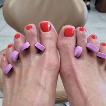 NM Nails - Freshly pedicured toes! - Nail Salons Near Me - Bernalillo, New Mexico