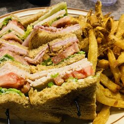 Angie's Family Restaurant - Ham & Turkey Club w/ Fries.