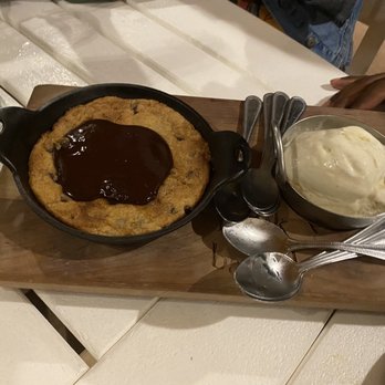 Hook & Barrel - Chocolate chip baked cookie with vanilla ice cream - Seafood Near Me - Myrtle Beach, South Carolina