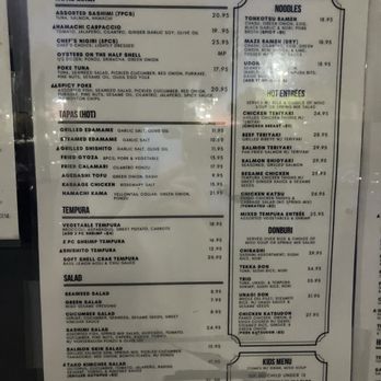 Zoku - Menu 9/25 - Sushi Bars Near Me - Tracy, California