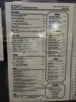 Menu photo 4 Zoku Tracy, CA