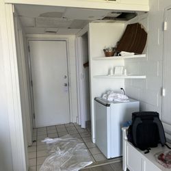 Ceiling caving in. Water everywhere