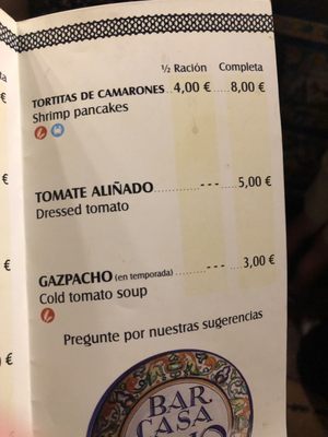 Menu photo 4 Casa Julio Granada, GR