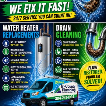 Tri County Plumbing & Contracting - Plumbing Near Me - Morgantown, West Virginia Tri County Plumbing & Contracting - Plumbing Near Me - Morgantown, West Virginia
