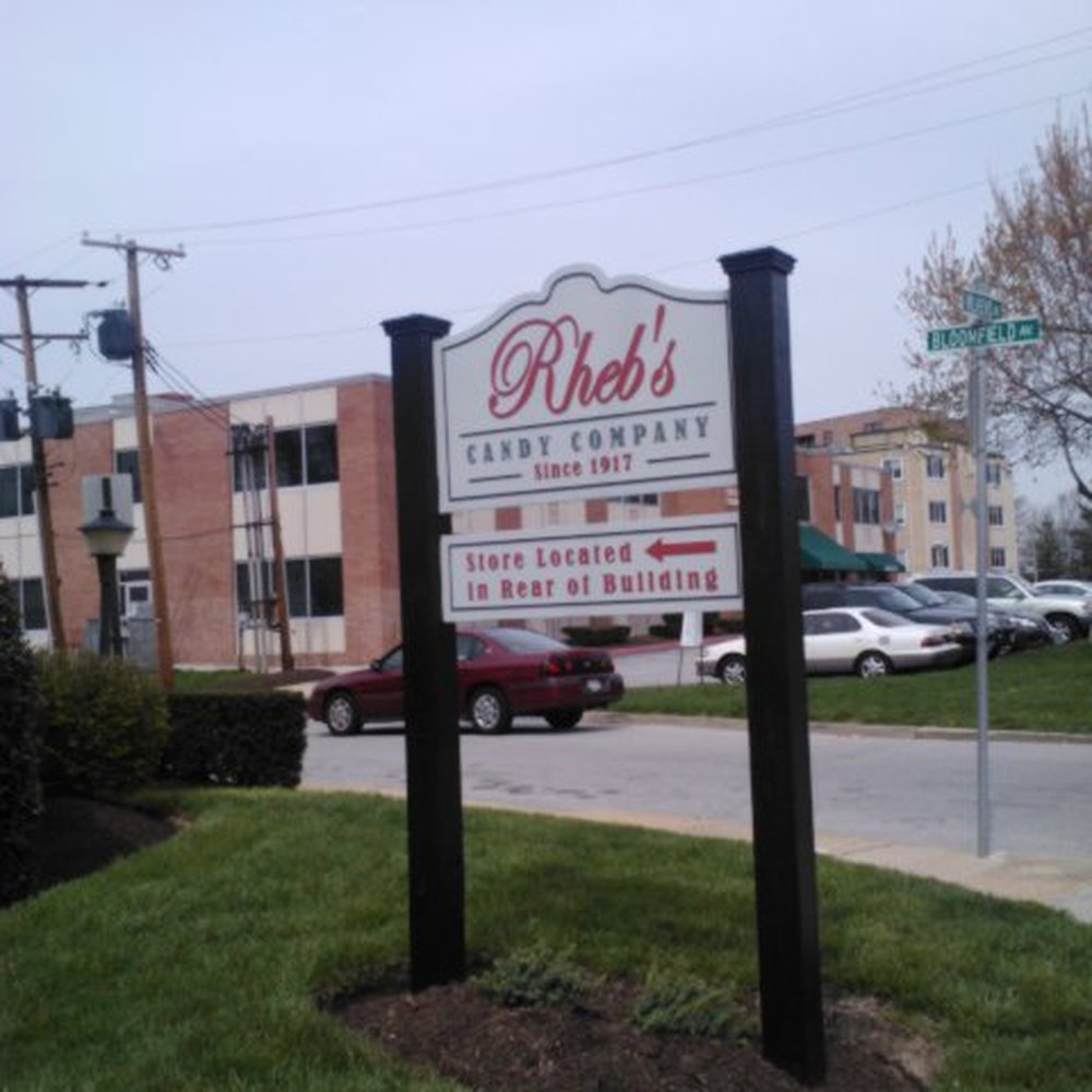 Rheb's Candies - The Rheb's Candy sign as seen on Wilkens Ave. - Candy Stores Near Me - Baltimore, Maryland Rheb's Candies - The Rheb's Candy sign as seen on Wilkens Ave. - Candy Stores Near Me - Baltimore, Maryland