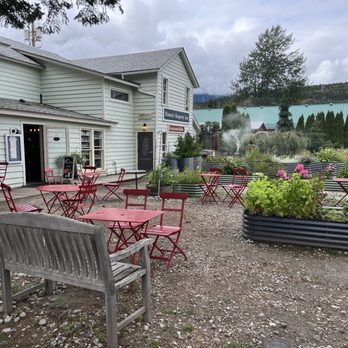 Olivia's Bistro - Front patio dining - Seafood Near Me - Skagway, Alaska Olivia's Bistro - Front patio dining - Seafood Near Me - Skagway, Alaska