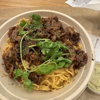 Nguyen’s Kitchen - Garlic noodles with pork - Vietnamese Near Me - Long Beach, California