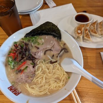 Himawari - Tonkotsu ramen with gyoza combo - Ramen Near Me - San Mateo, California