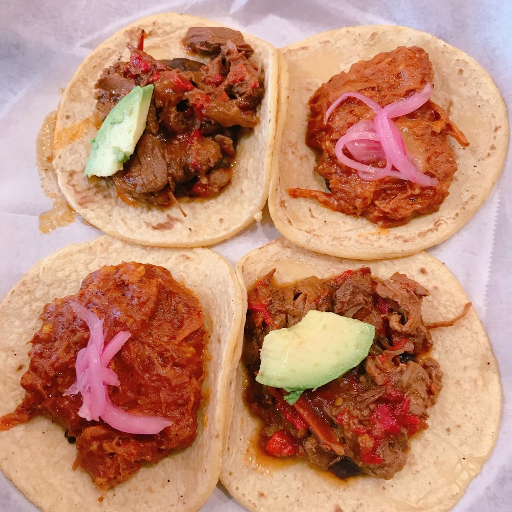 Guisados - Tacos Pictured: (all a must try!) Bistek en Salsa Roja Tinga de Pollo Cochinita Pibil - Tacos Near Me - Burbank, California Guisados - Tacos Pictured: (all a must try!) Bistek en Salsa Roja Tinga de Pollo Cochinita Pibil - Tacos Near Me - Burbank, California