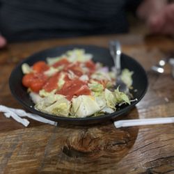 The Tin Top Restaurant and Oyster Bar - Bobbys wedge salad with Raspberry dressing
