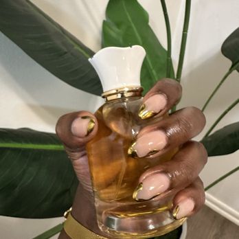 MOI Nails Studio - Gelx manicure with a gold tip design. - Nail Salons Near Me - Los Angeles, California