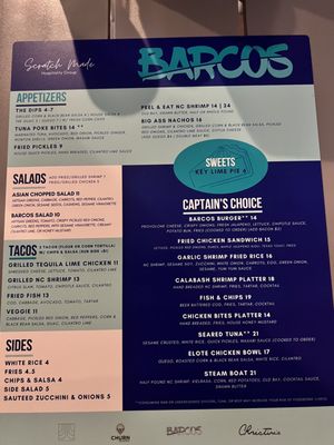 Menu photo 2 Barcos Food Company Oriental, NC Menu photo 2 Barcos Food Company Oriental, NC