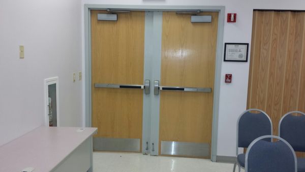 Photo of A 24 Hour Door National - Buffalo, NY, US. Commercial Wood Fire Doors Installation