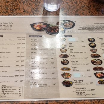 Young Dong Tofu - Menu - Korean Near Me - Arcadia, California