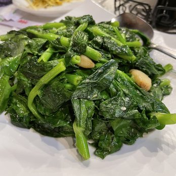 Zhang's Kitchen - V4. Snow Pea Tips with Roasted Garlic - Dim Sum Near Me - Plano, Texas