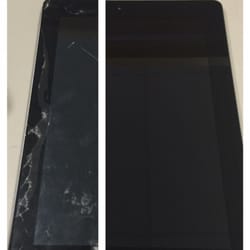 The iDoctor - IPad before and after. We are much better at doctoring up an iPad than we are a picture!