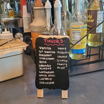 Johnny Coffee - 8.6.22 - Syrup flavor menu selection - Coffee & Tea Near Me - Silverdale, Washington